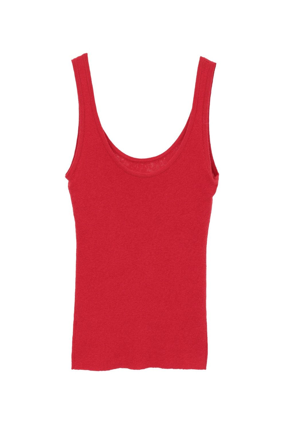 ニットカーディガン×タンクトップ セット -  BUTTON CARDIGAN TANK SET (RED)