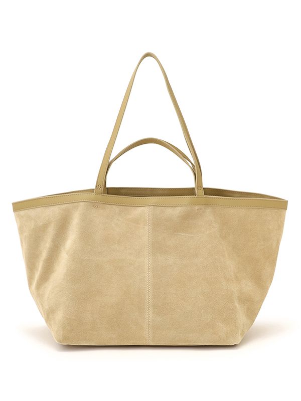 Wハンドルスウェードビッグトートバッグ （BEIGE）