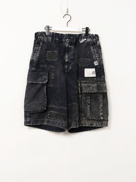 リペアドカーゴショーツ - REPAIRED CARGO ST (BLACK)