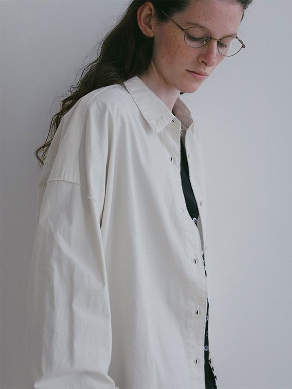 カットオフユージュアリーシャツ (OFF WHITE)