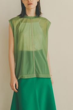 LINE SHEER N/S TOPS - GREEN