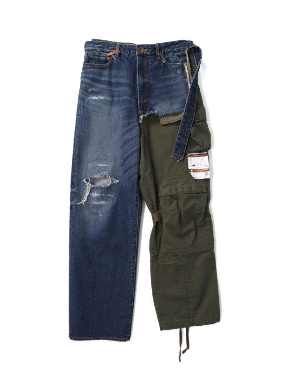 デニムミリタリーコンバインドパンツ - Denim x Military Combined Pants
