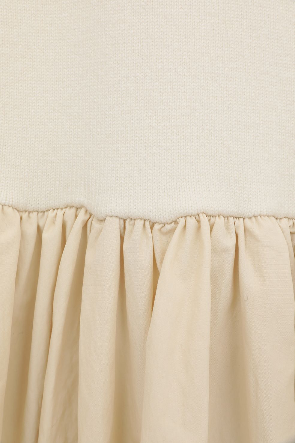 パワーショルダーニットトップス - DOCKING POWERSHOULDER KNIT TOPS - IVORY