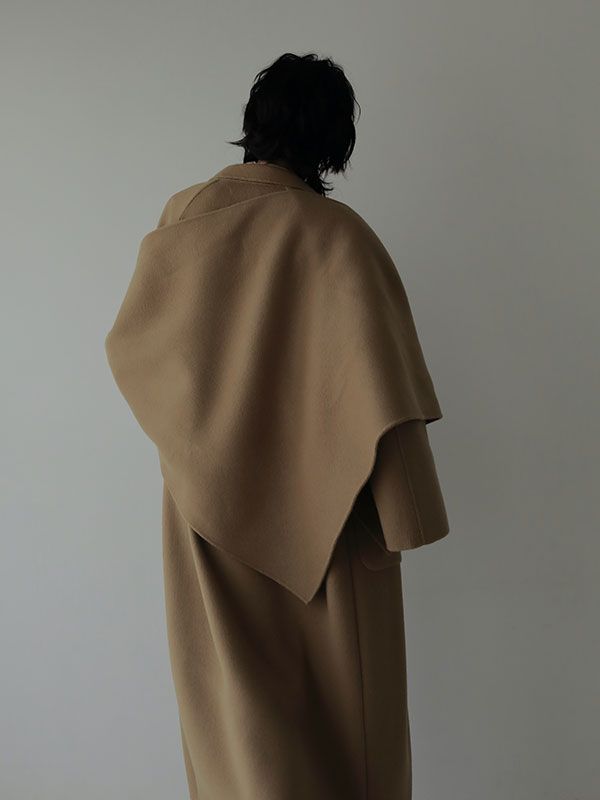 リバーストールロングコート - BEIGE