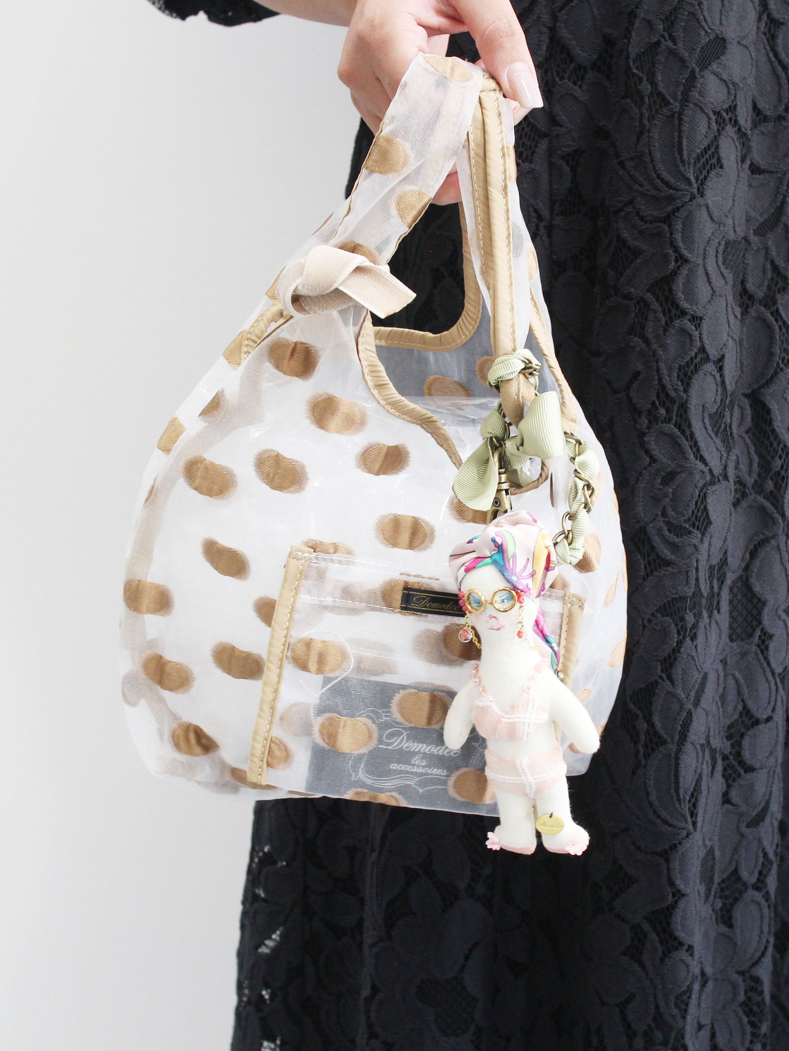 Demodee - マーケットバッグ - Dot market bag(S) WHITE | ADDICT WEB SHOP