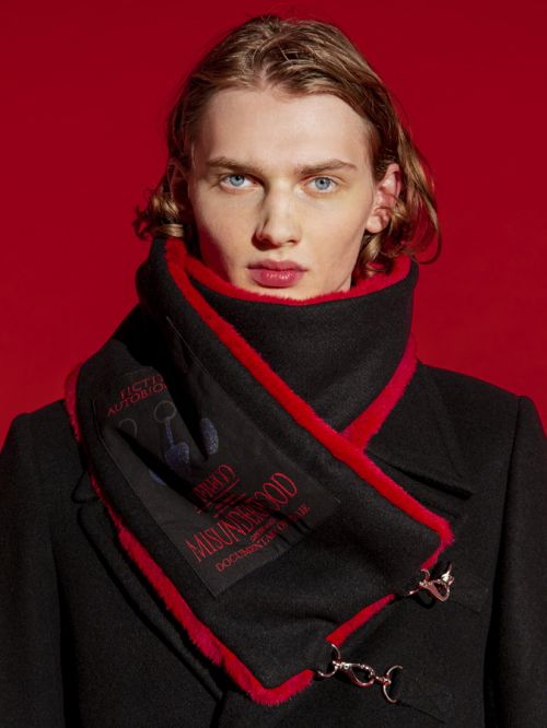 ピーコート - SCARF ATTACHED PEACOAT BLACK