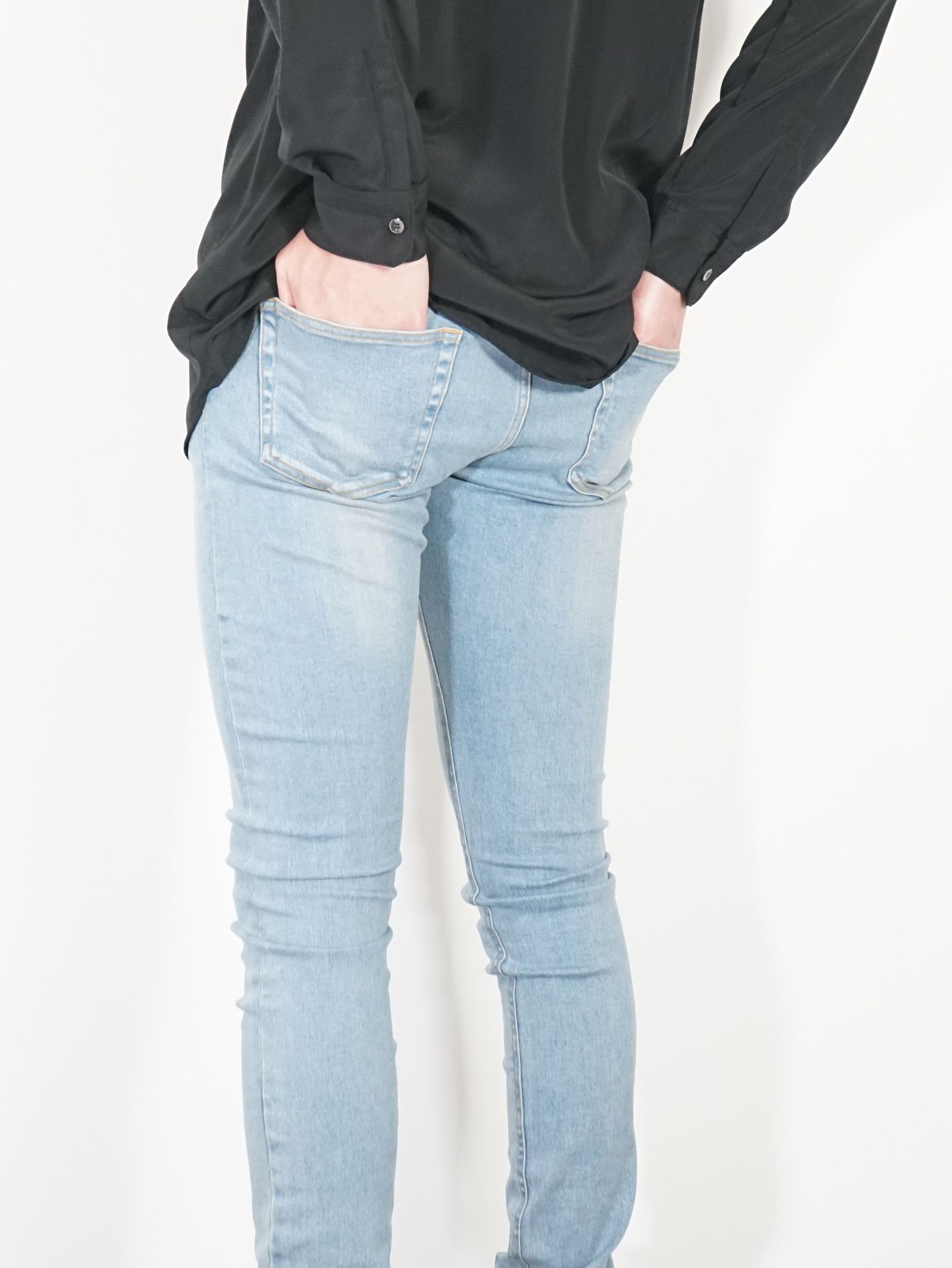 EXフィットデニム  - Ice Blue Slim Denim Pants ICE BLUE