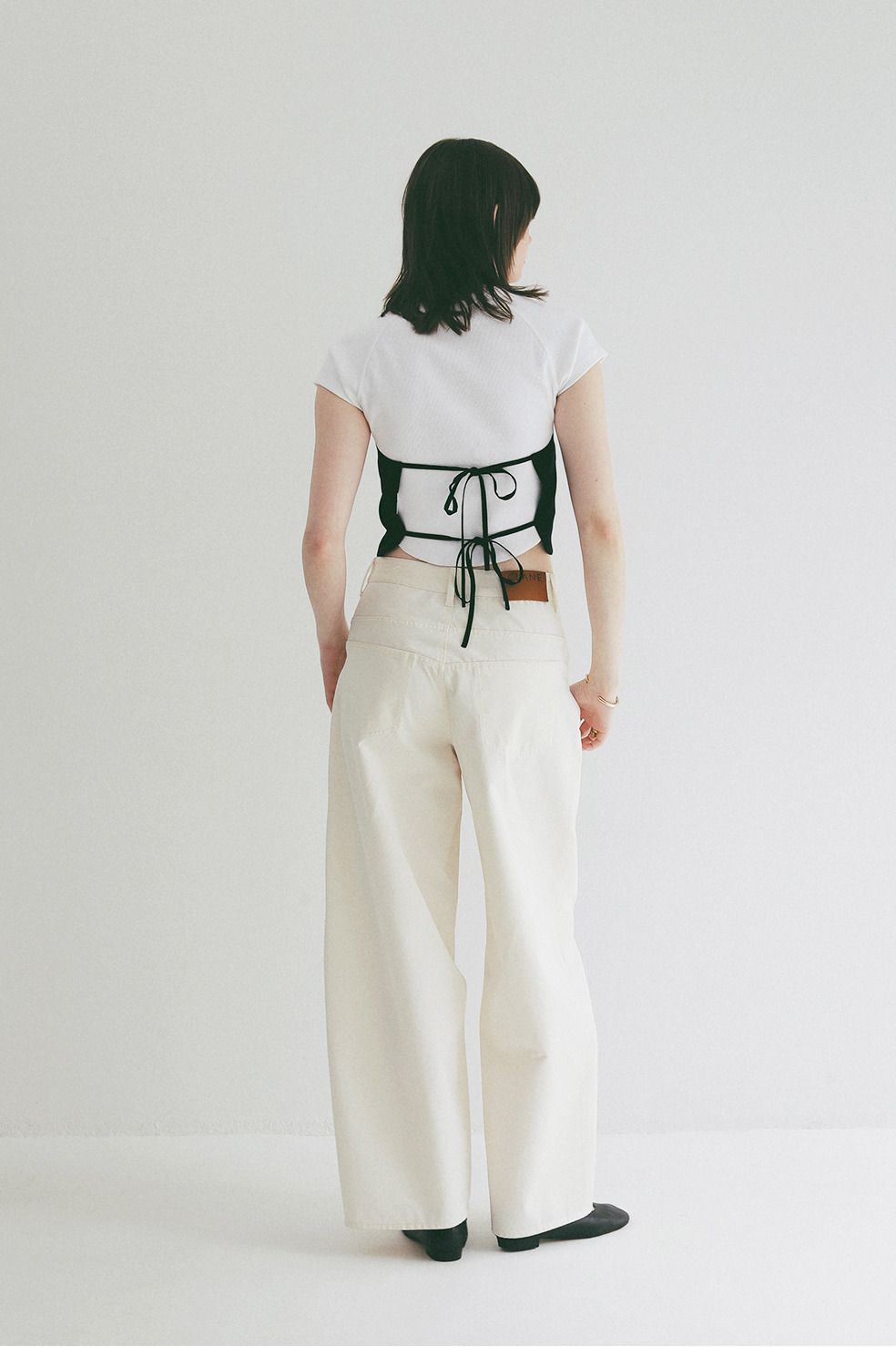 ローウエストバレルパンツ -  LOW WAIST BARREL PANTS (IVORY)