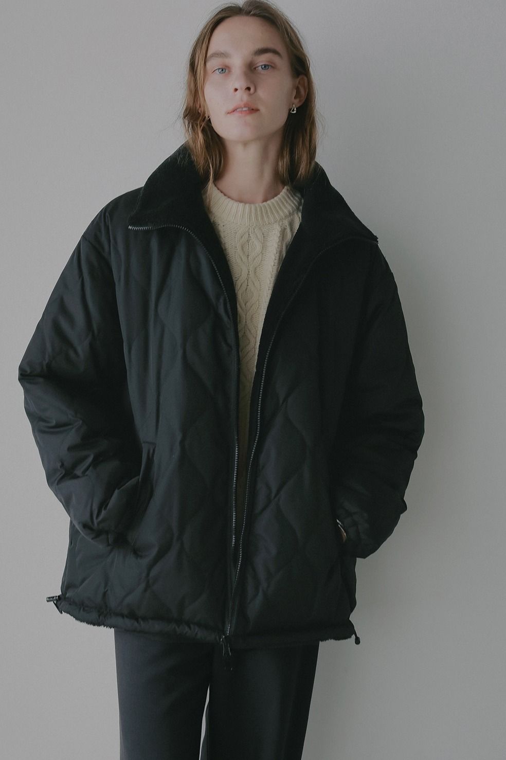 【TAION×MANOF】 リバーシブルダウンボアジャケット - REVERSIBLE DOWN BOA JACKET (BLACK)