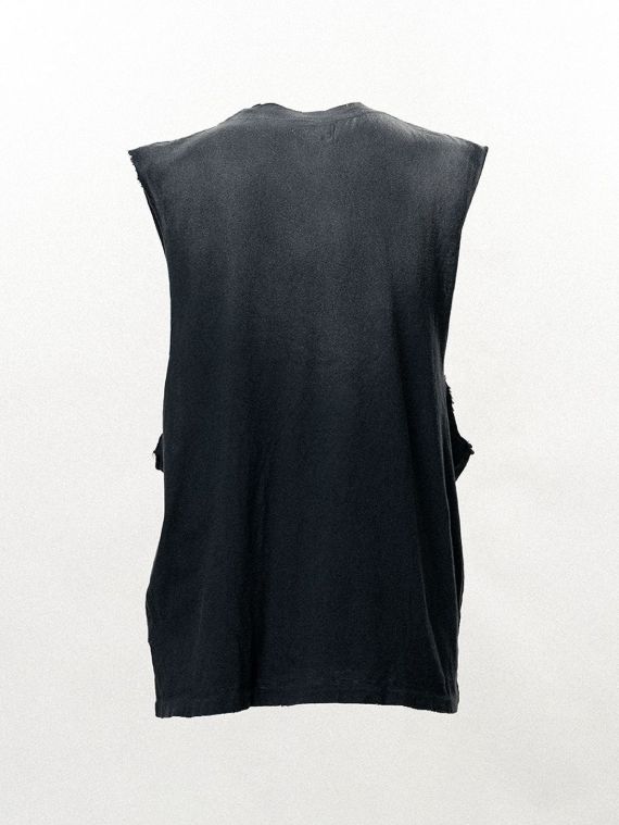 "AERO-KMY" Sleeveless T-shirt - スリーブレス Tシャツ (BLACK)