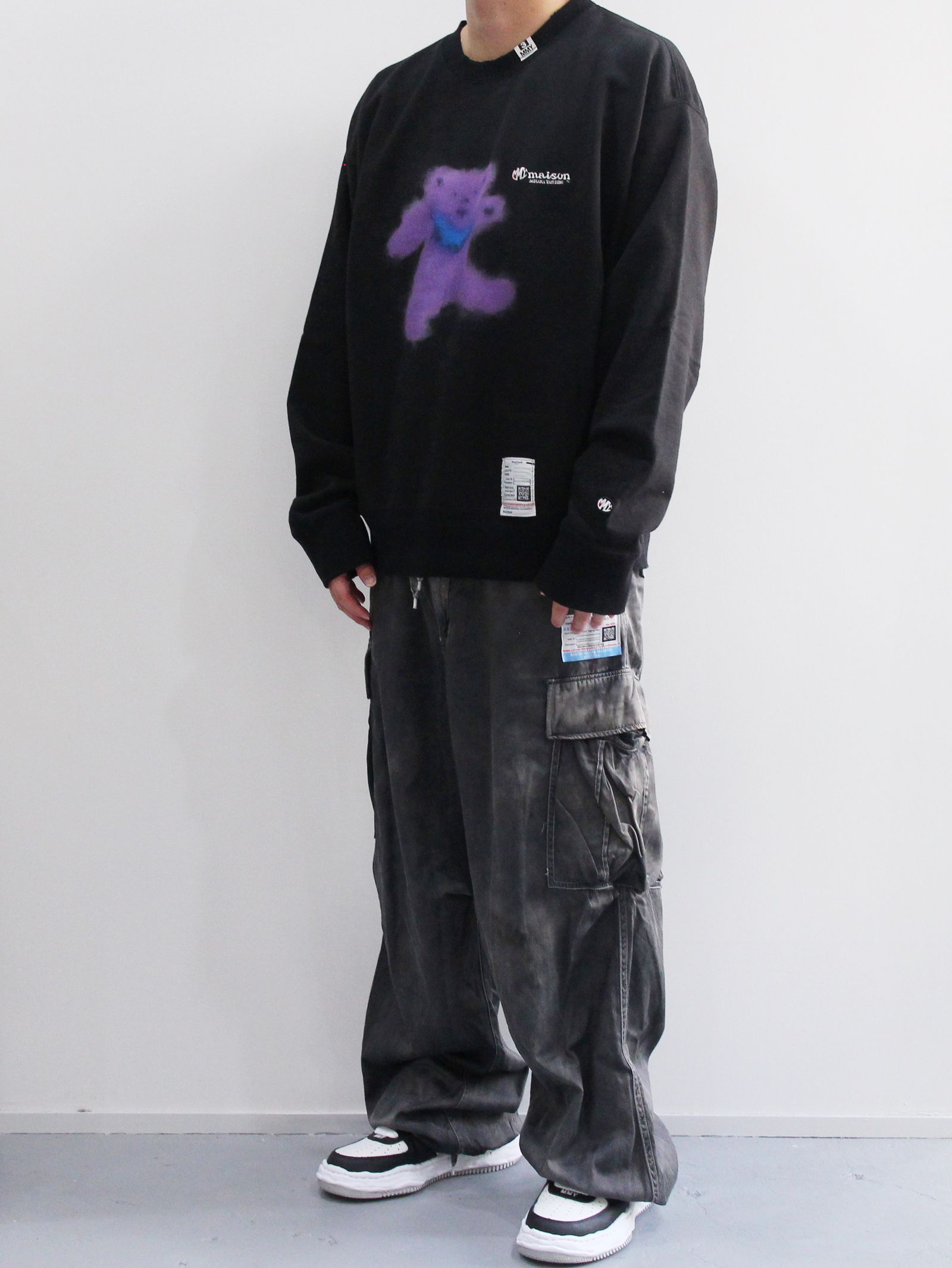 ディストレストプルオーバー - Distressed Pullover - BLACK