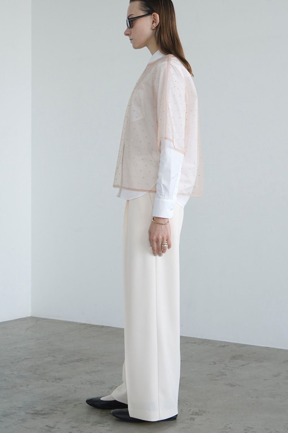 タックストレートパンツ -  2WAY TUCK STRAIGHT PANTS - IVORY