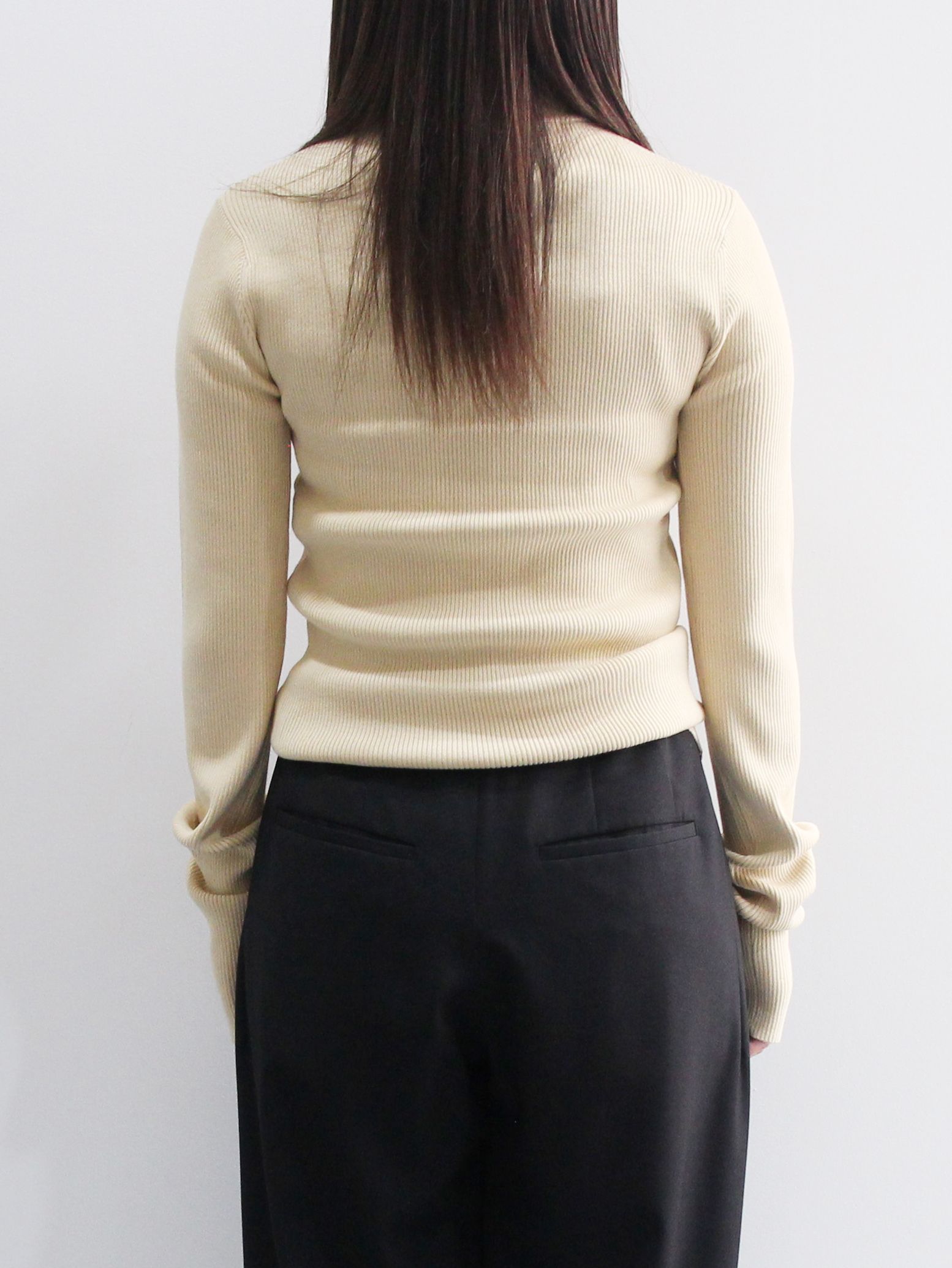 CLANE - ハイネックリブニット - H/N RIB KNIT TOPS - IVORY | ADDICT