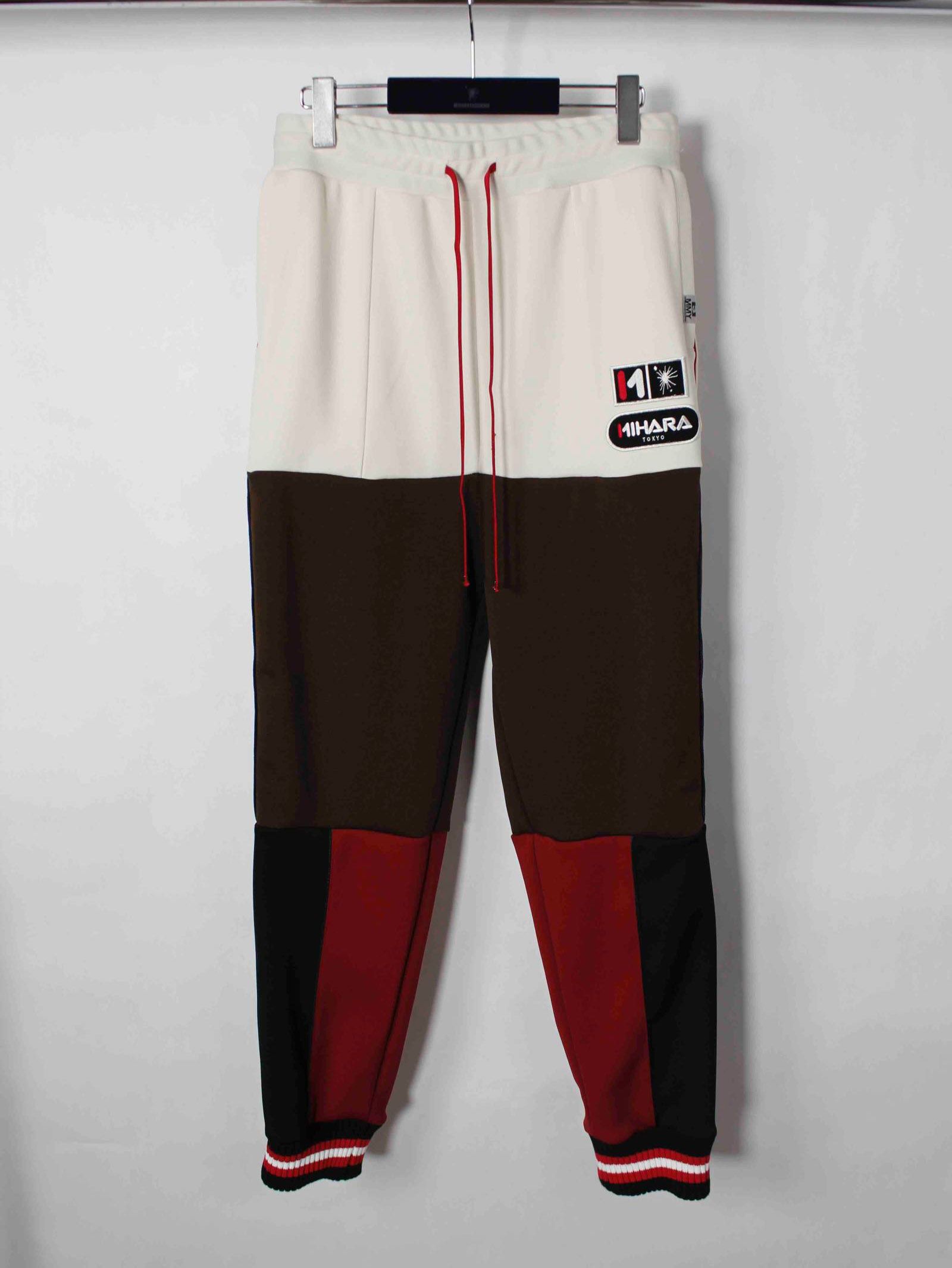ボーダートラックパンツ -  border track pants	Brown