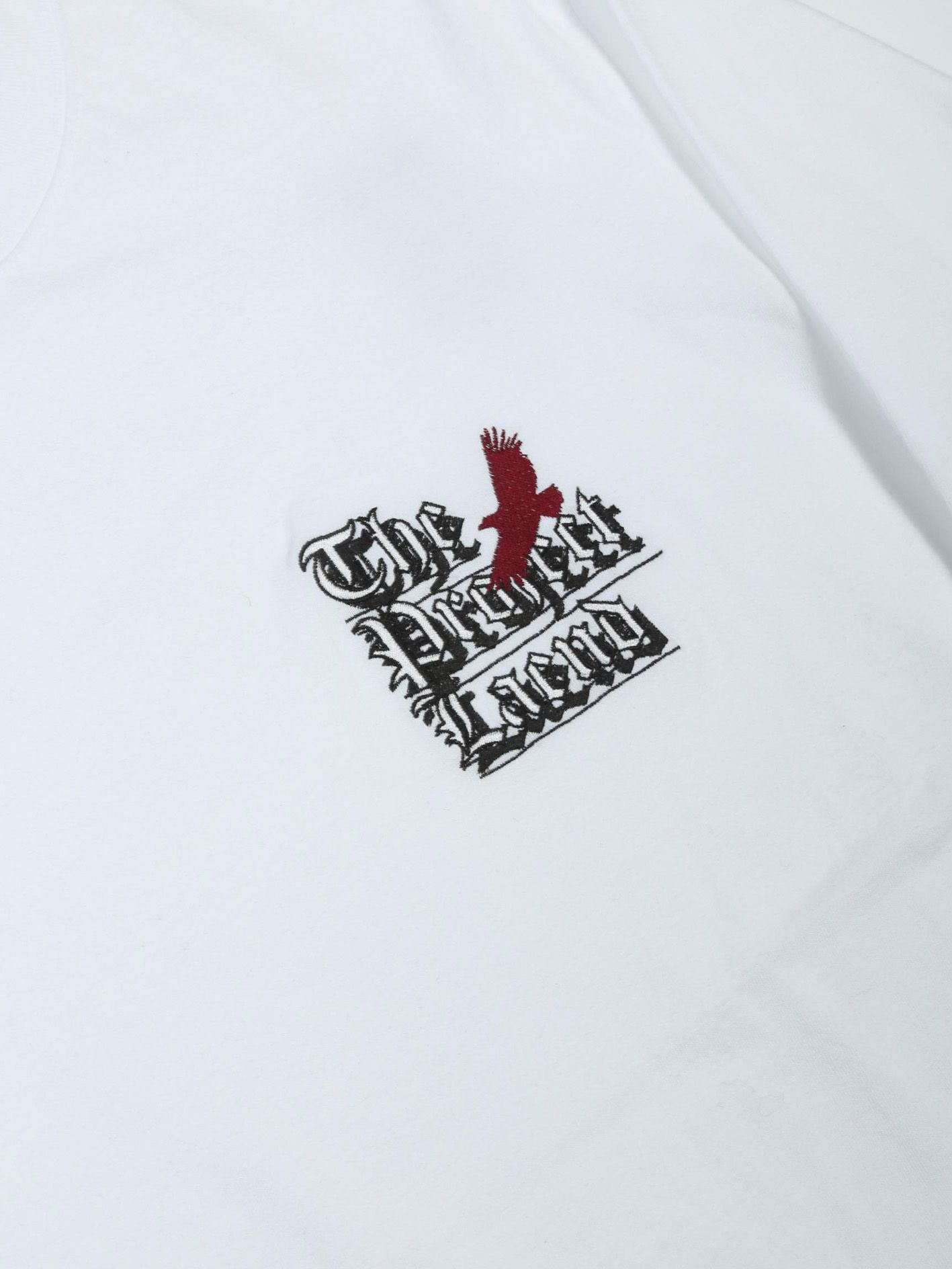 ロゴ刺繍ロングスリーブTシャツ - Embroidery Long Sleeve T Shirt - WHITE
