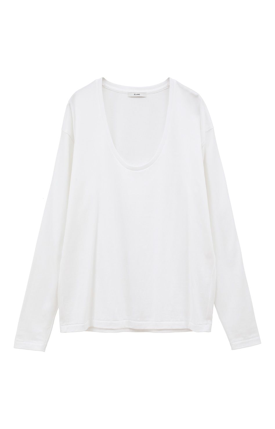 CLANE - Uネックロングスリーブカットソー - DEEP U NECK TOPS