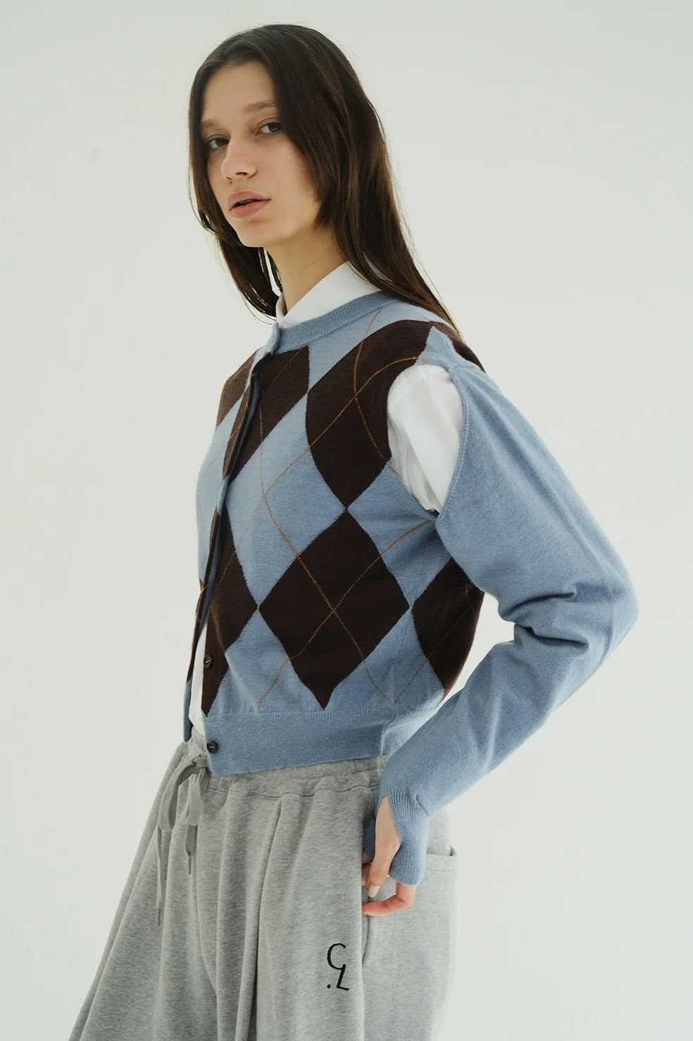 アレンジニットトップス - ARRANGE KNIT TOPS BLUE