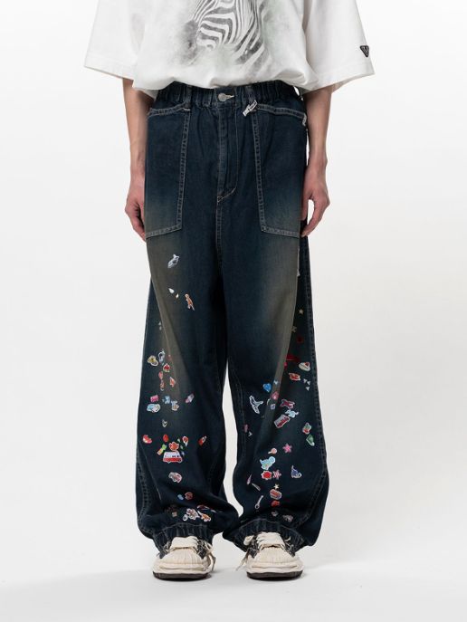 ステッカーデニム - BAKER JEANS w ST (INDIGO)