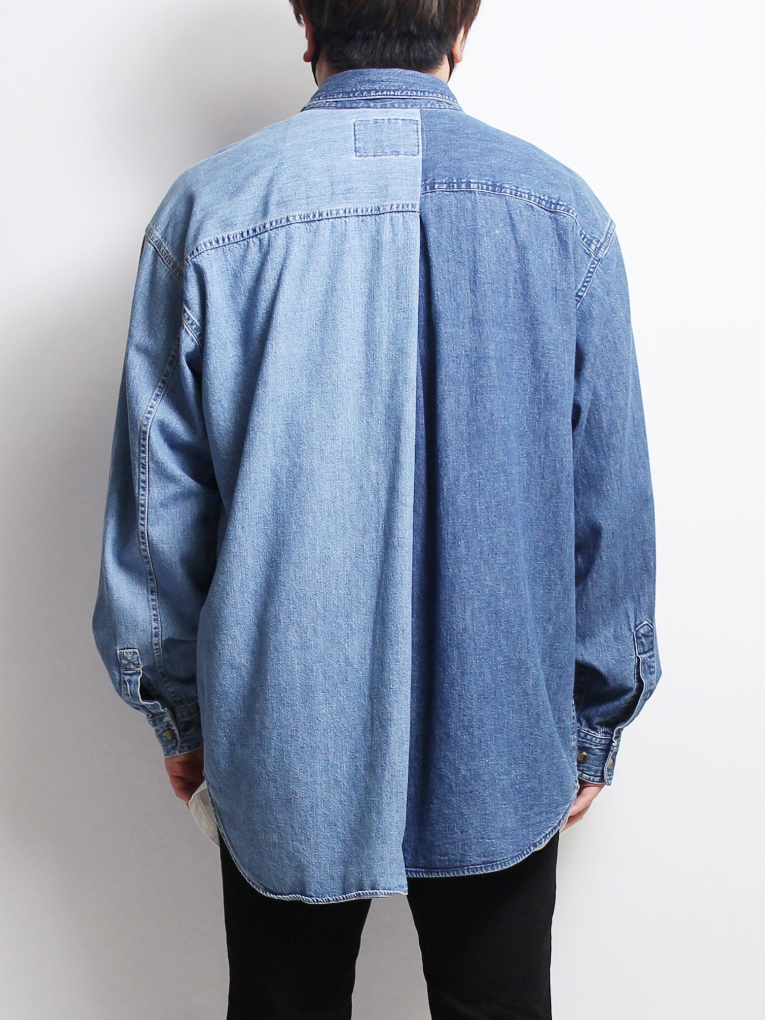 SEVEN BY SEVEN - 再構築ワークシャツ - REWORK ASYMMETRY SHIRTS