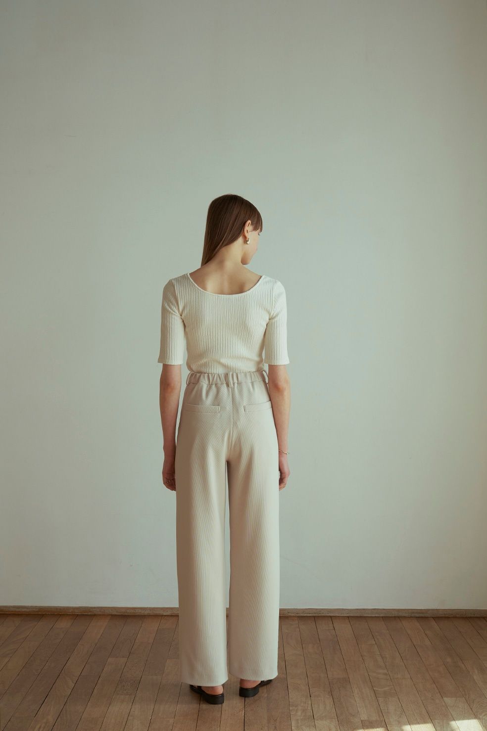 CLANE - RIB STRIPE TUCK PANTS - BLUE | ADDICT WEB SHOP