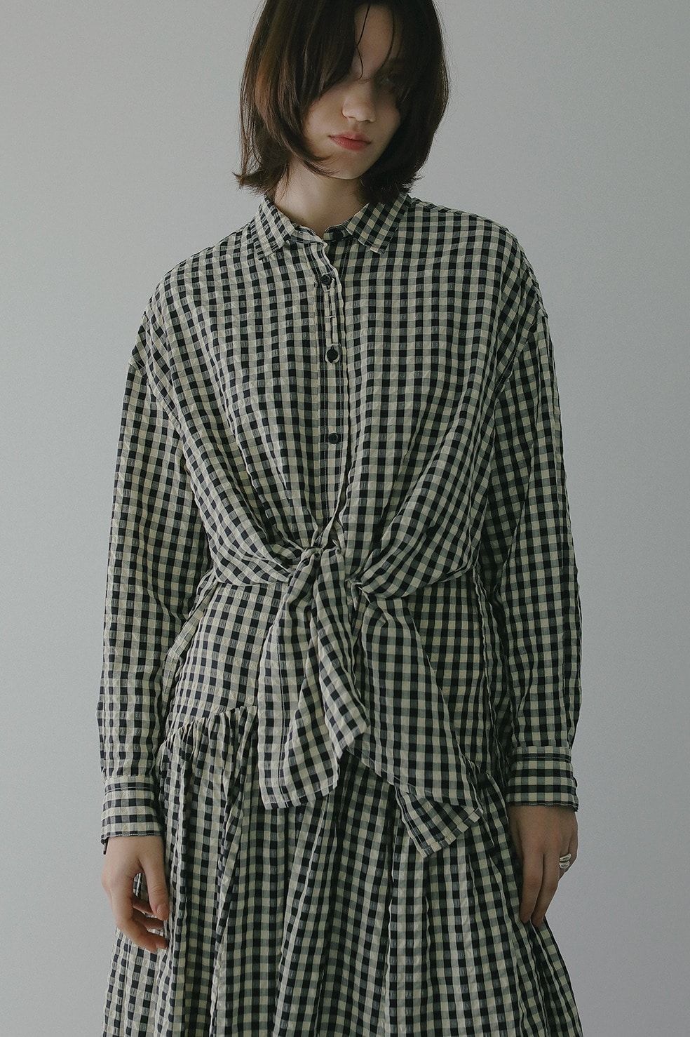 オーバーサイズシャツ -  OVER SIZED 2WAY SHIRT(MIX)