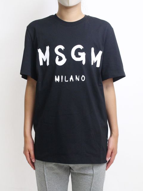 【メンズ】 ロゴプリントTシャツ - PAINT BRUSHED LOGO T-SHIRTS - BLACK