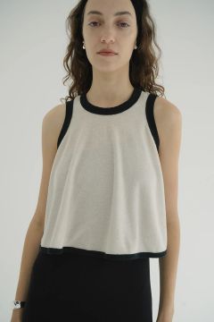 パイル フレアショートトップス - PILE FLARE TANK TOPS - IVORY