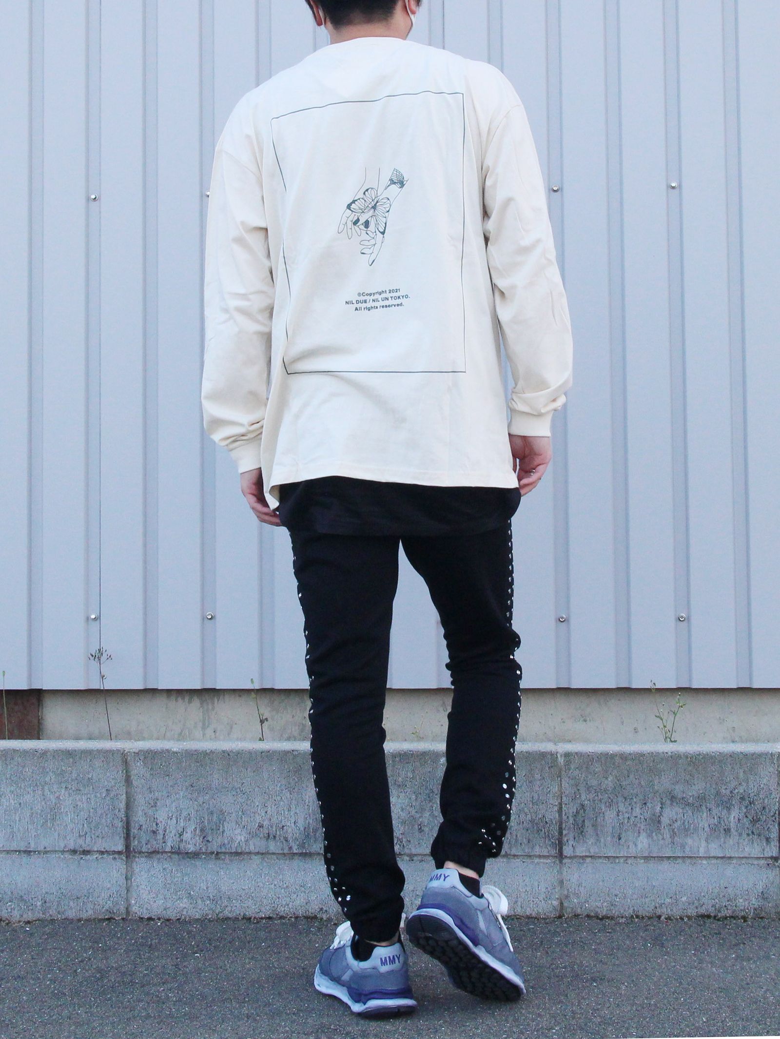 ロゴスリーブカットソー - LONG SLEEVE TATTOO TEE USED IVORY