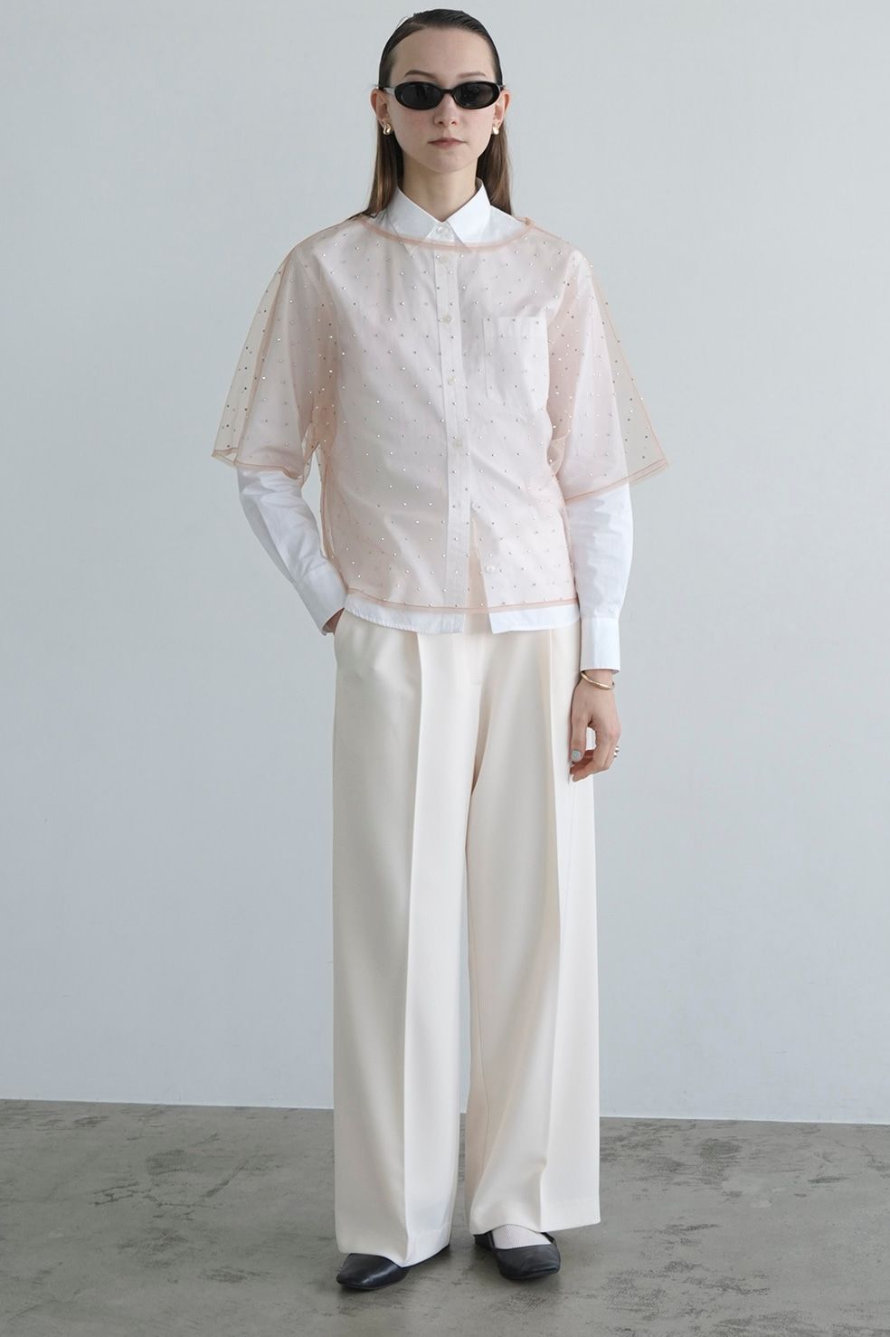 タックストレートパンツ -  2WAY TUCK STRAIGHT PANTS - IVORY