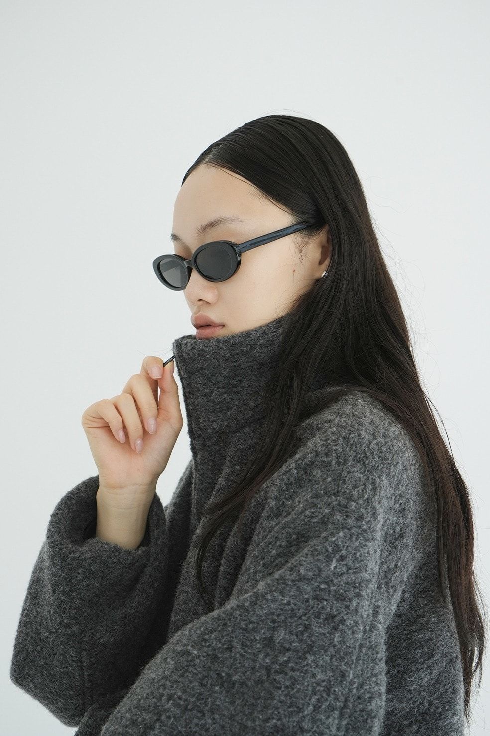 ハーフジップトップス - SLIVER HALF ZIP TOPS (GREY)