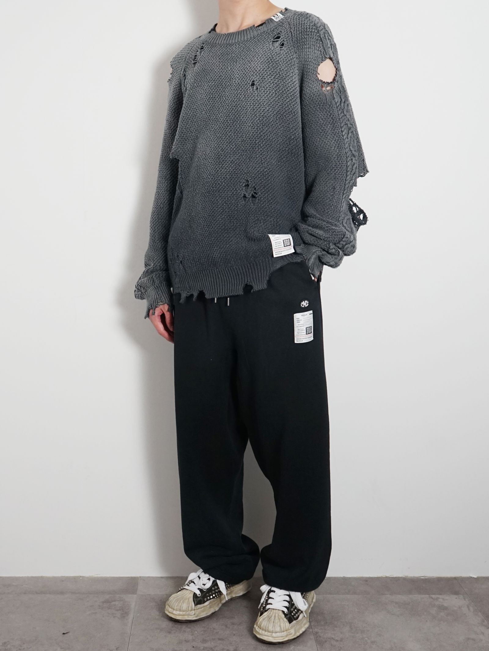 ミハラヤスヒロ　サンフェイデッドニットセーター　イエロー Maison MIHARA YASUHIRO ONLINE STORE（メゾンミハラヤスヒロ