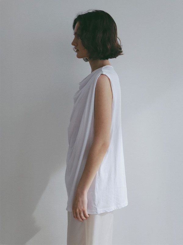 ハイツイストニットキャミソール （WHITE)