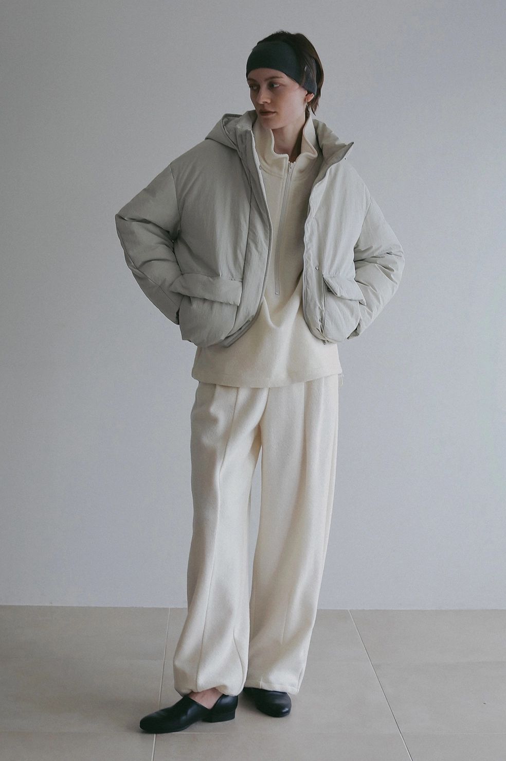 ダウンジャケット｜POCKET DOWN JACKET （IVORY)