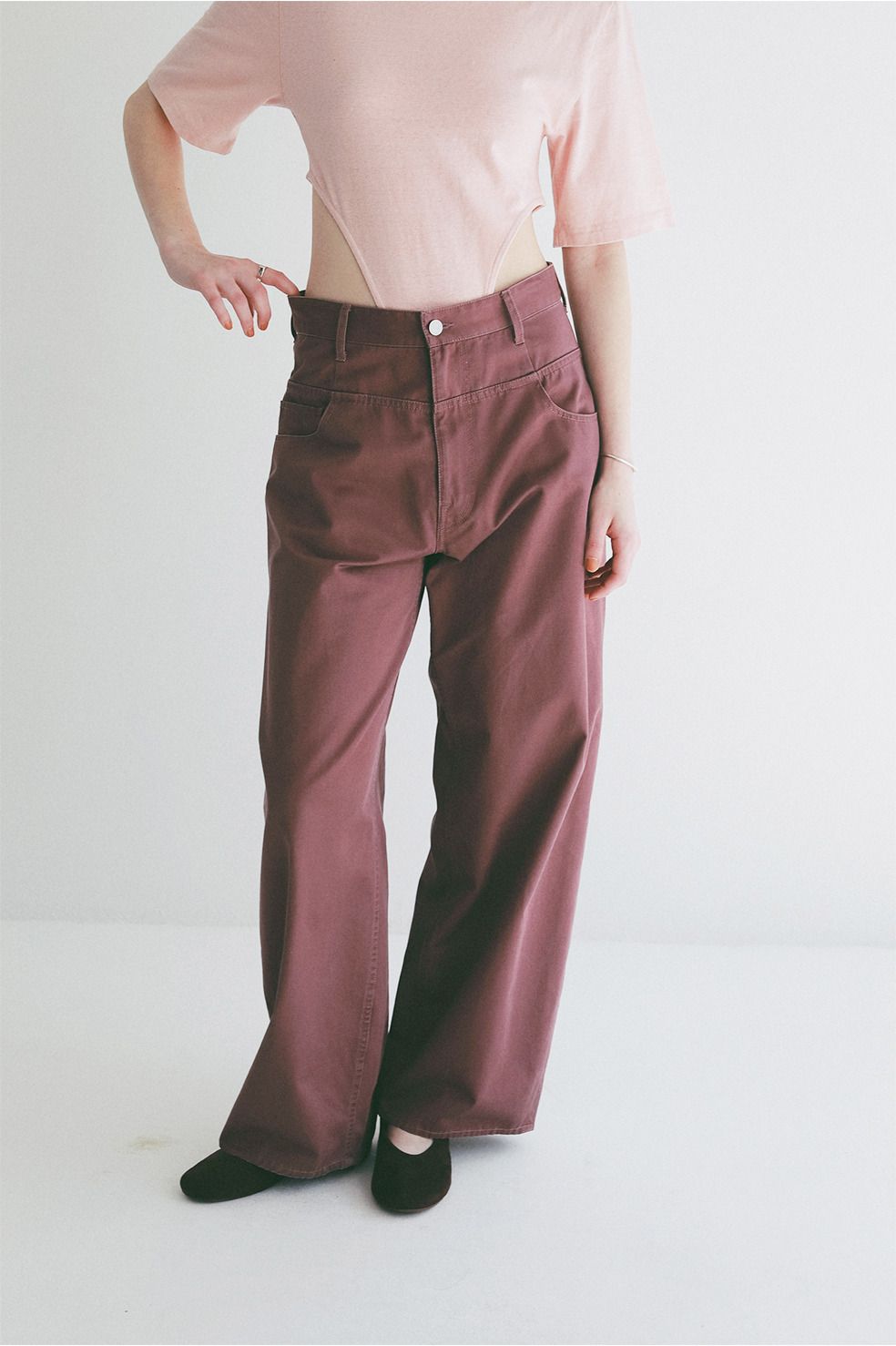 ローウエストバレルパンツ -  LOW WAIST BARREL PANTS (PURPLE)