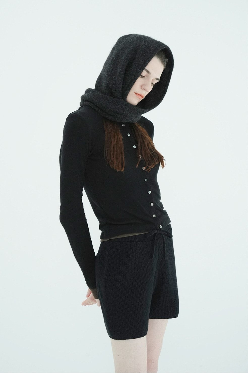 ソフトシアーレイヤードトップス - SOFT SHEER LAYERED TOPS(BLACK)