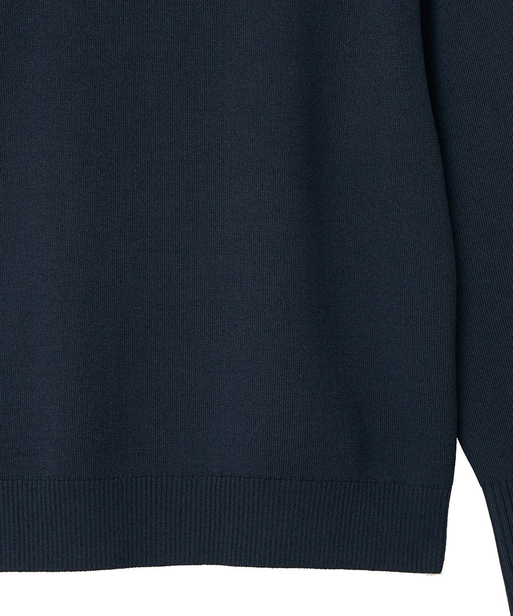 ベーシック コンパクト ニット トップス - BASIC COMPACT KNIT TOPS NAVY
