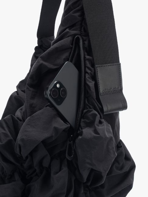 Hyco S Otra Gathered (BLACK) ハイコ スモール ギャザー ショルダーバッグ