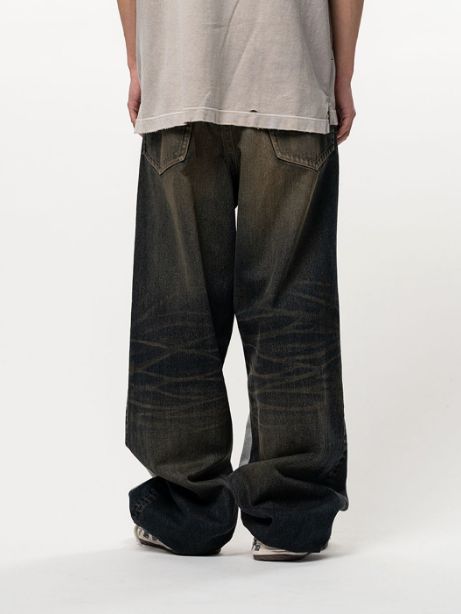 コンバインド スウェット デニム パンツ - Combined Sweat Denim Pants（INDIGO)