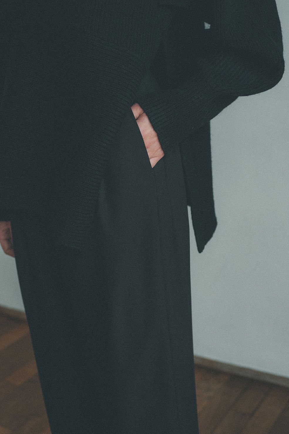 21AW ベーシックタックパンツ -  BASIC TUCK PANTS - BLACK