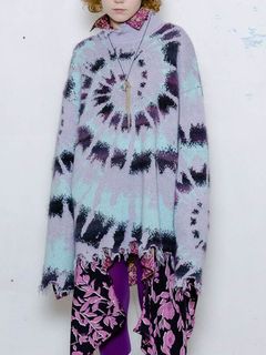 タイダイ ジャガード ニット - TIE DYE JACQUARD KNIT COLLAB WITH rurumu: - LAVENDER × PURPLE × BABY BLUE