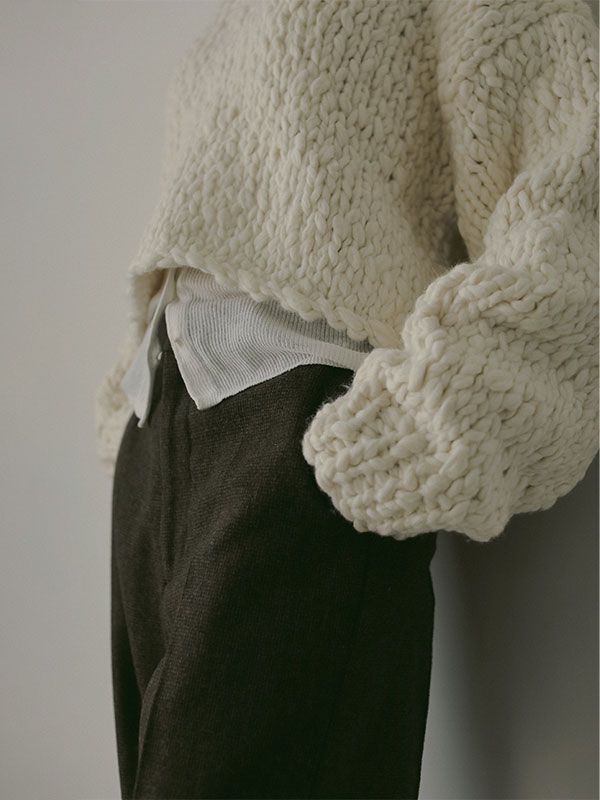 2wayハンドニットカーディガン |  OFF WHITE