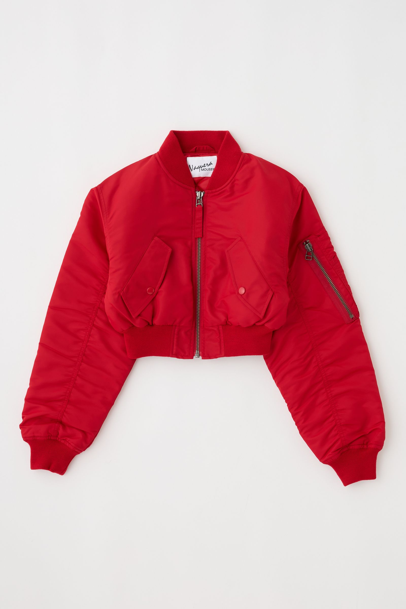 クロップドボンバージャケット | VQ AVIATOR JK (RED)