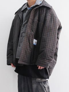 ディストレスト レイヤード シャツ - Distressed layered shirt - BLACK