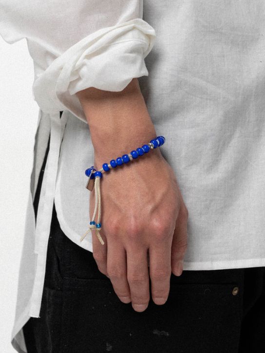 ”KMY ”BEADED BRACELET- ビーズブレスレット - BLUE