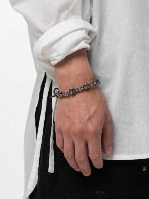 ”KMY ”Ball Chain BRACE - カミヤボールチェーンブレスレット - BLACK（いぶし加工）