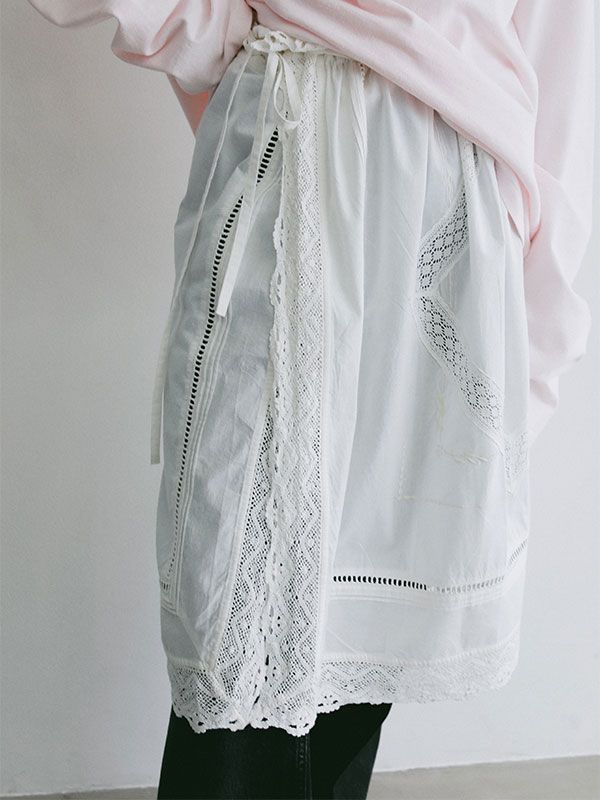 マルチウェイレースコンビラップスカート (WHITE)