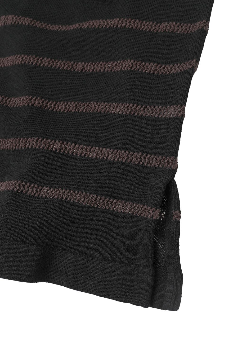 ハーフスリーブオーバーニットシャツ - HALF SLEEVE OVER KNIT SHIRT(BLACK)