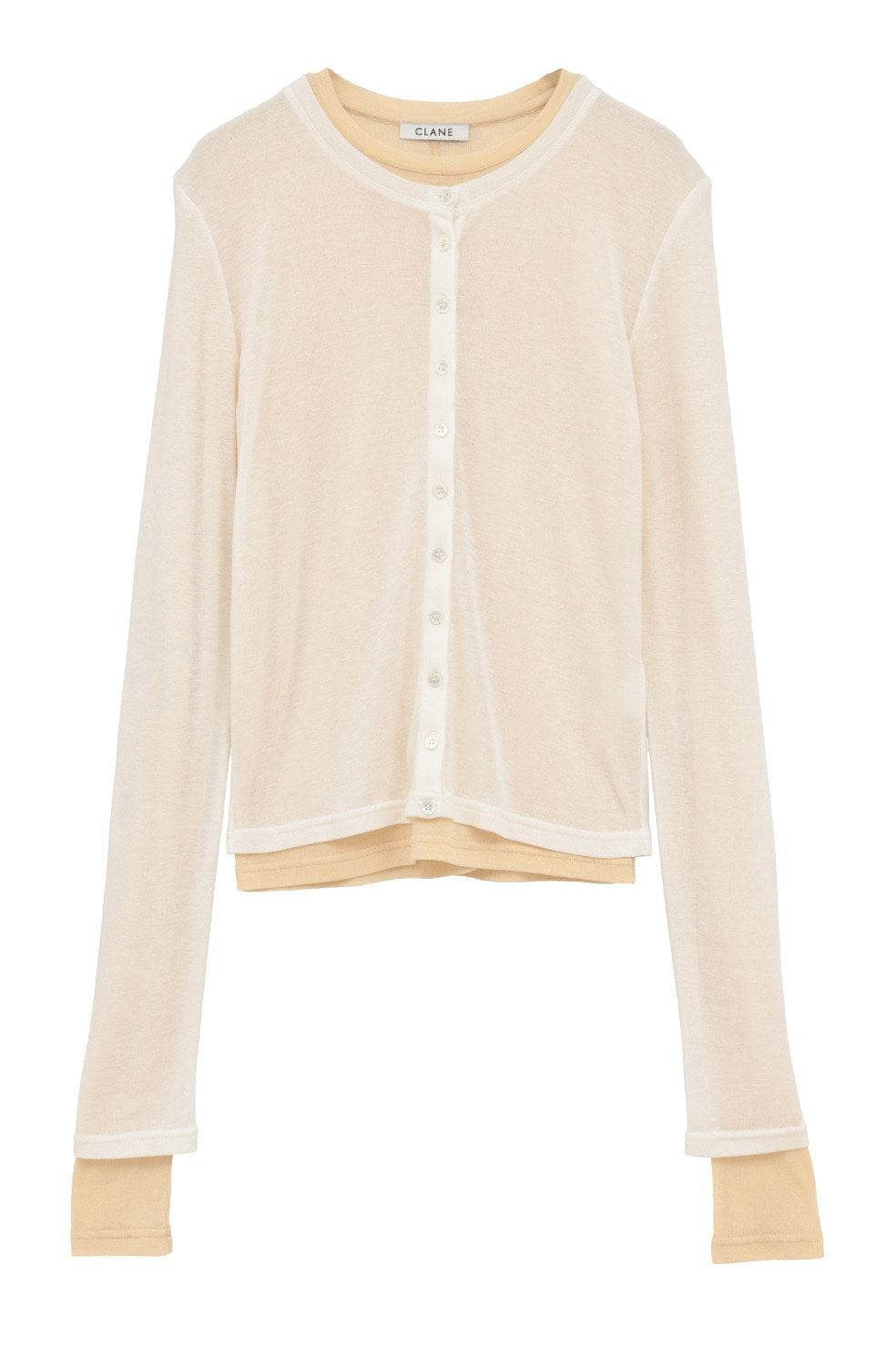 ソフトシアーレイヤードトップス - SOFT SHEER LAYERED TOPS(IVORY)