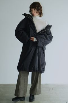 バルーン フーディ ロングダウンコート - BALLOON HOODIE LONG DOWN COAT - BLACK