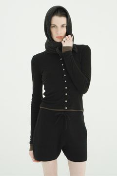 ソフトシアーレイヤードトップス - SOFT SHEER LAYERED TOPS(BLACK)